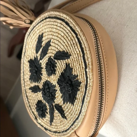 Vintage Inspired Floral Bag Detailed Embroidered Round Crossbody Final Sale - Picture 5 of 8